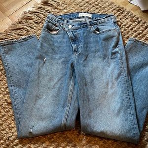 High rise straight jean